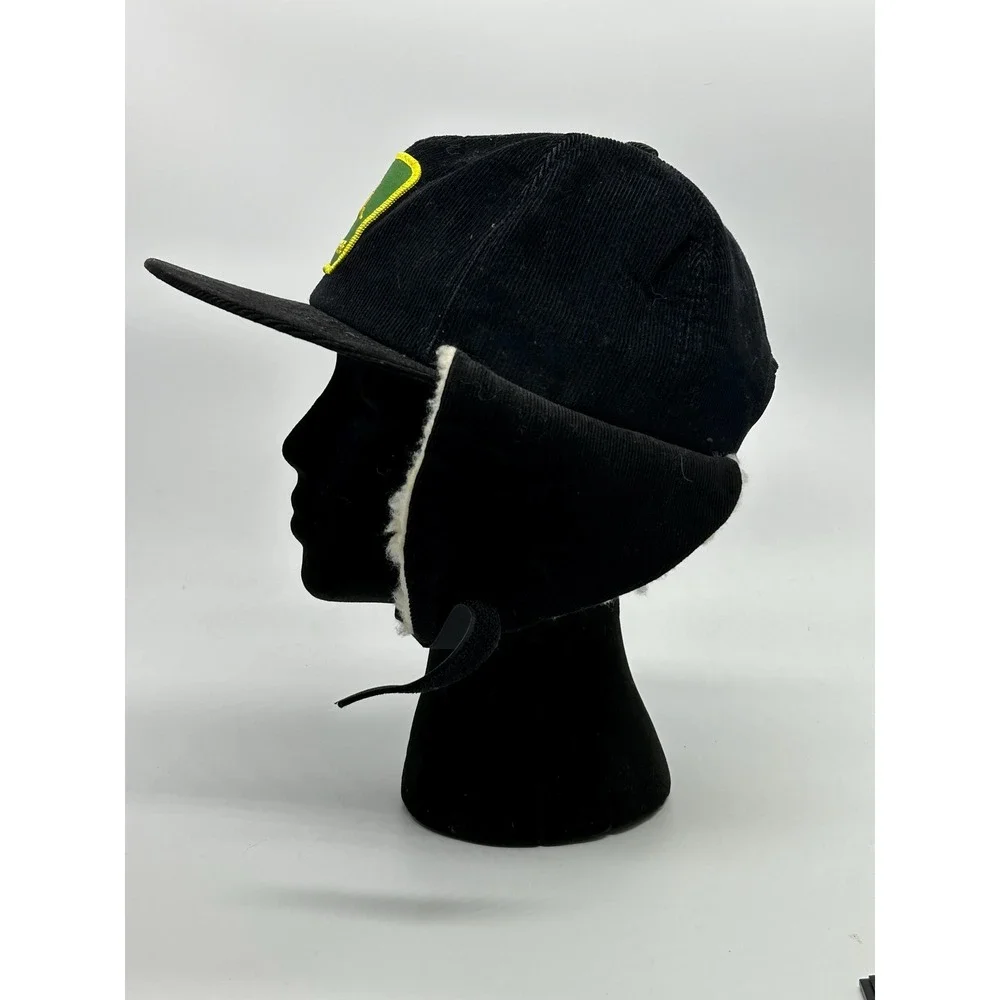 Vtg 80s JOHN DEERE Corduroy Patch Hat USA Louisville Snap Back New Old Stock‎